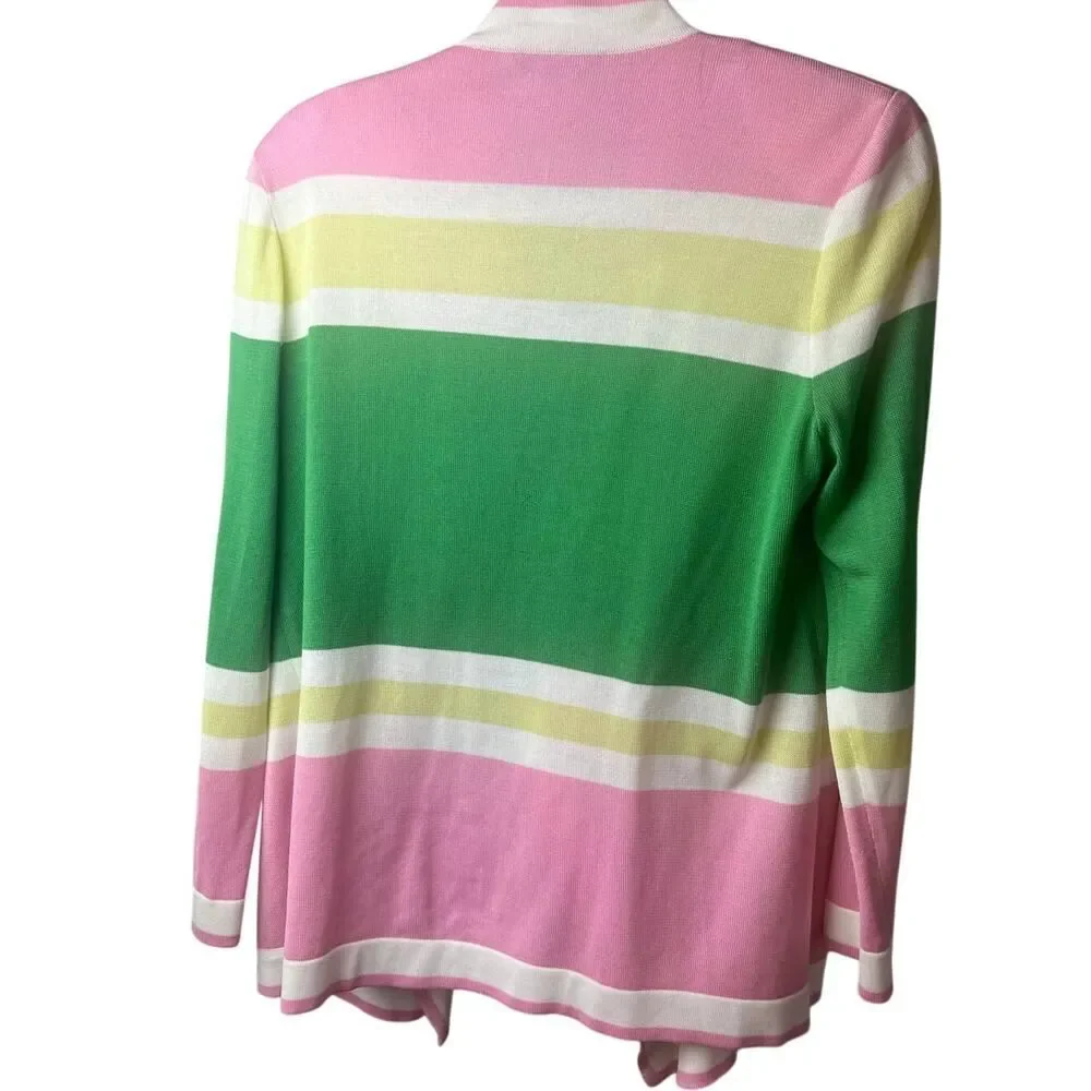 Misook Colorblock Draped Cardigan Women’s Petite Medium (PM) - Picture 5 of 6